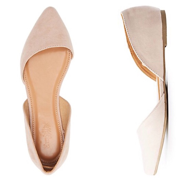 Charlotte Russe Shoes - Pointed Toe D’orsay Flats | Nude | Size 7